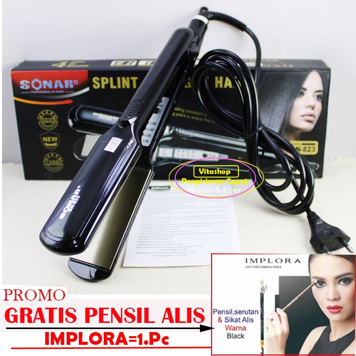 SONAR SN-823 LURUS GRATIS PENSIL ALIS CATOKAN RAMBUT PROFESIONAL