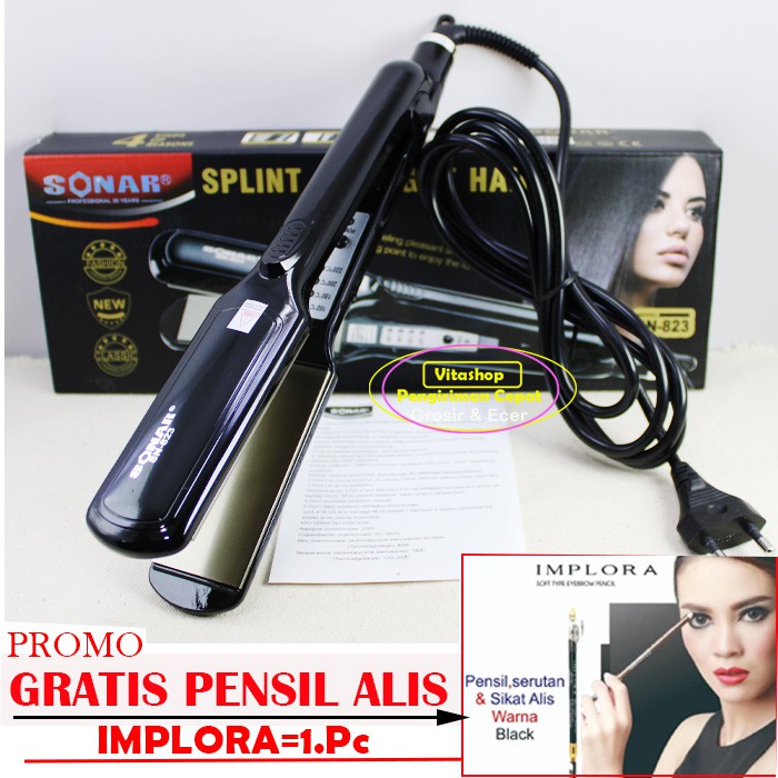 SONAR SN-823 LURUS GRATIS PENSIL ALIS CATOKAN RAMBUT PROFESIONAL