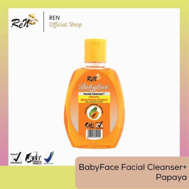 Ren BabyFace Facial Cleanser Papaya Original 150ml By PT.AMOSYS
