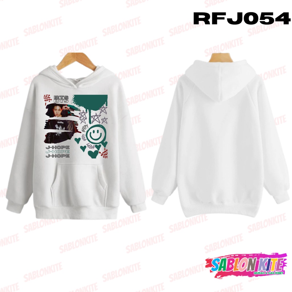 MURAH!!! HOODIE SWEATER KPOP JHOPE SMILEY PAINT RFJ054