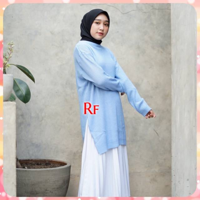 Tunik boxi / dress rajut / fashion rajut