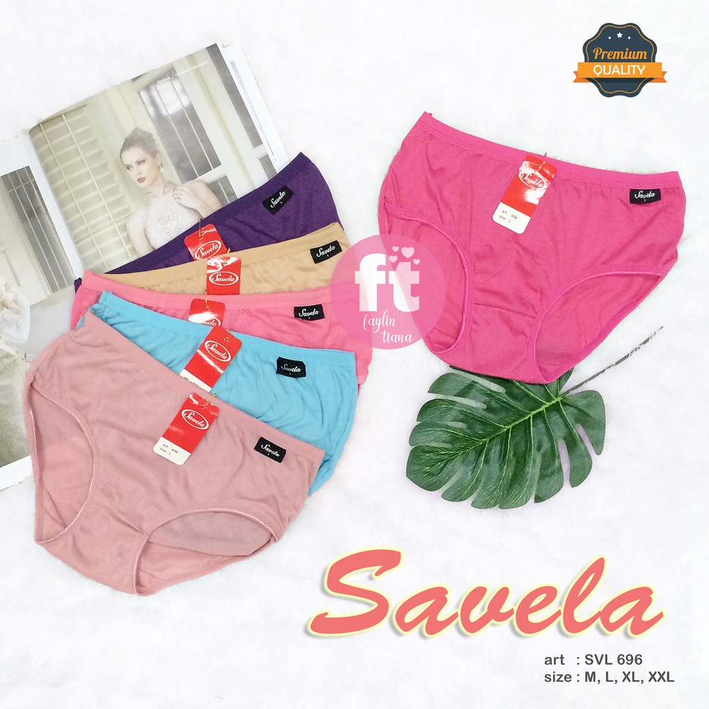 SAVELA | Celana Dalam Wanita Polos / Extra Lembut / JUMBO Size / art SVL 696 Polos