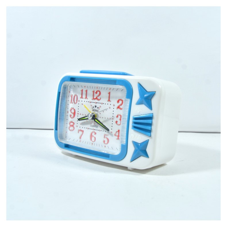 Jam Weker Kring Melody Bell Dual Mode Jam Beker Alarm Clock Minimalis Warna Putih Free Baterai