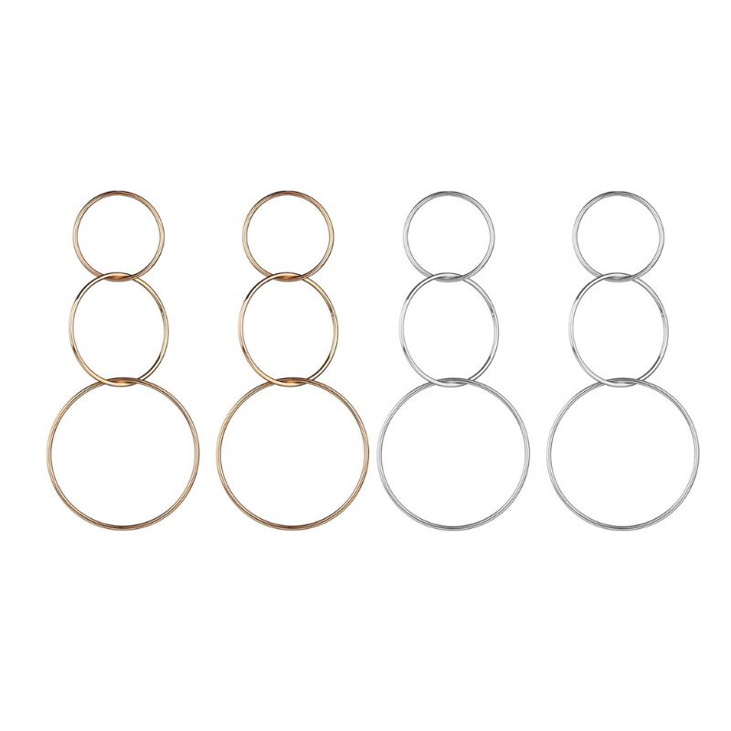 Siy Anting Tusuk Gantung Statement Desain Lingkaran Besar Gaya Sexy Oversize Untuk Wanita