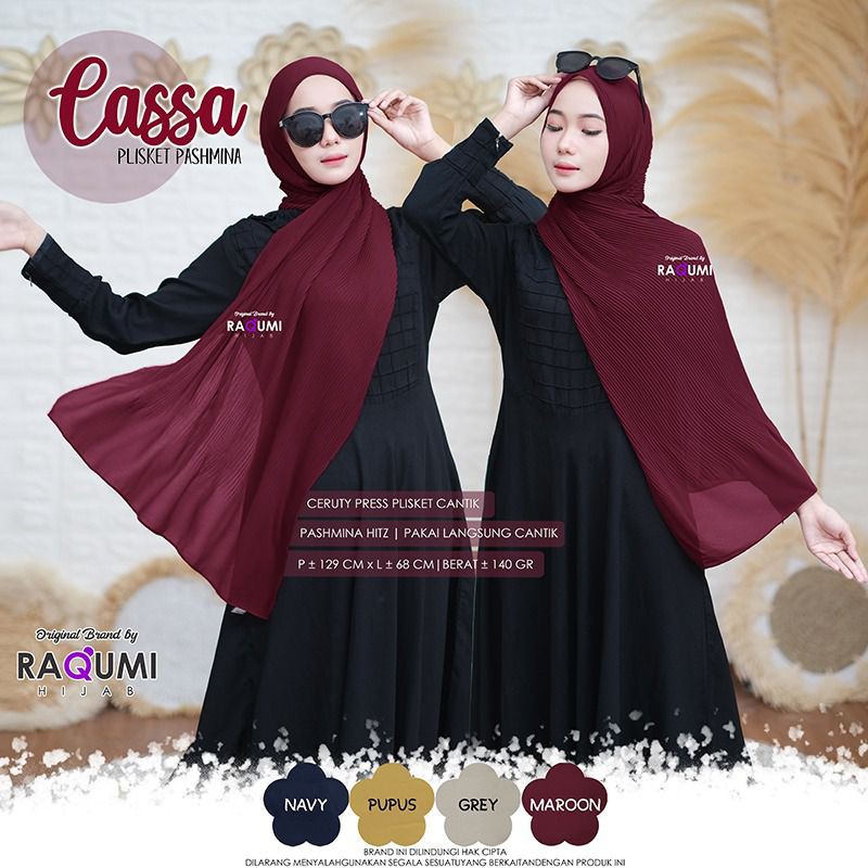 Cassa plisket by Raqumi hijab