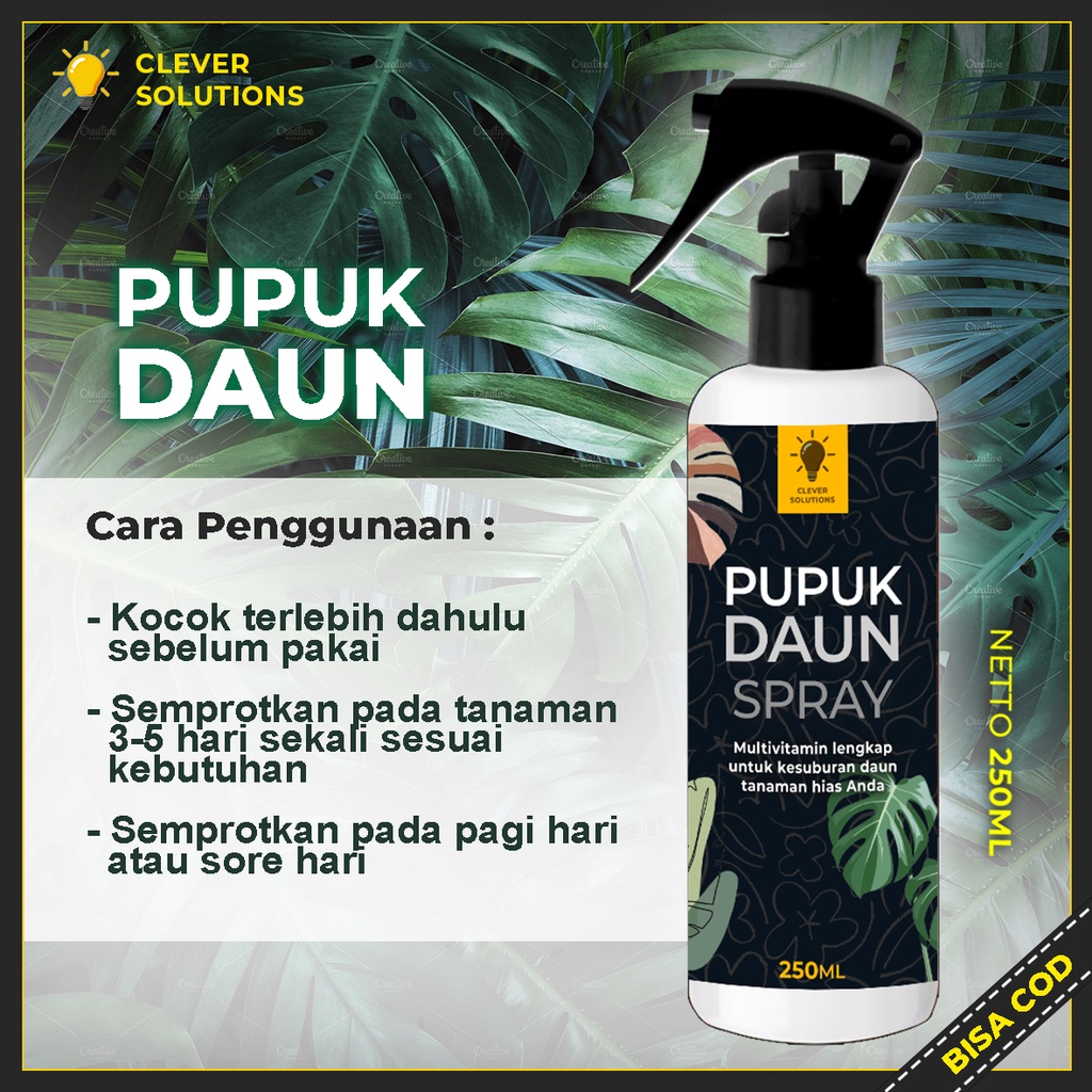 Pupuk Daun Spray Tanaman Hias Nutrisi Suplemen Vitamin Daun Aglonema Monstera Calathea Philodendron