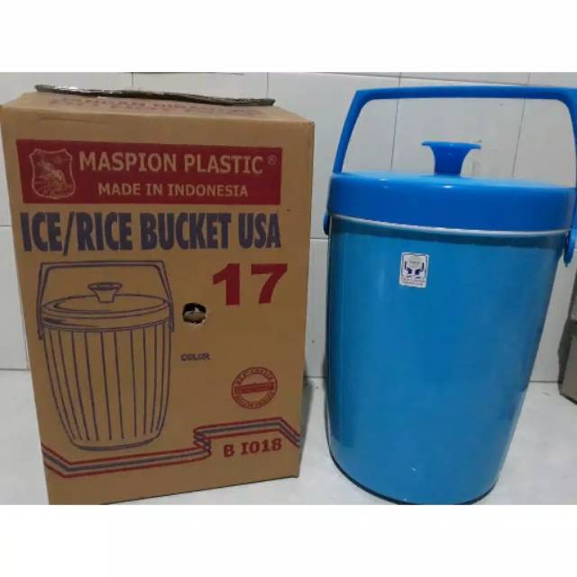 Rice bucket termos nasi es merk maspion ukuran 17 Liter Rice bucket termos nasi es merk maspion ukuran 17 Liter
