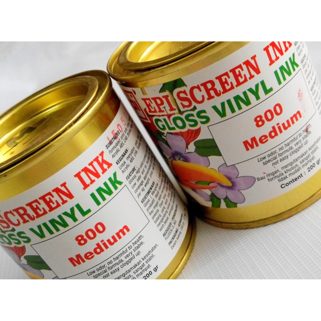 

Medium PVC EPI SCREEN INK TRANSPARANT (SOLVENT BASE) Sablon/Dikuas 200 Gr