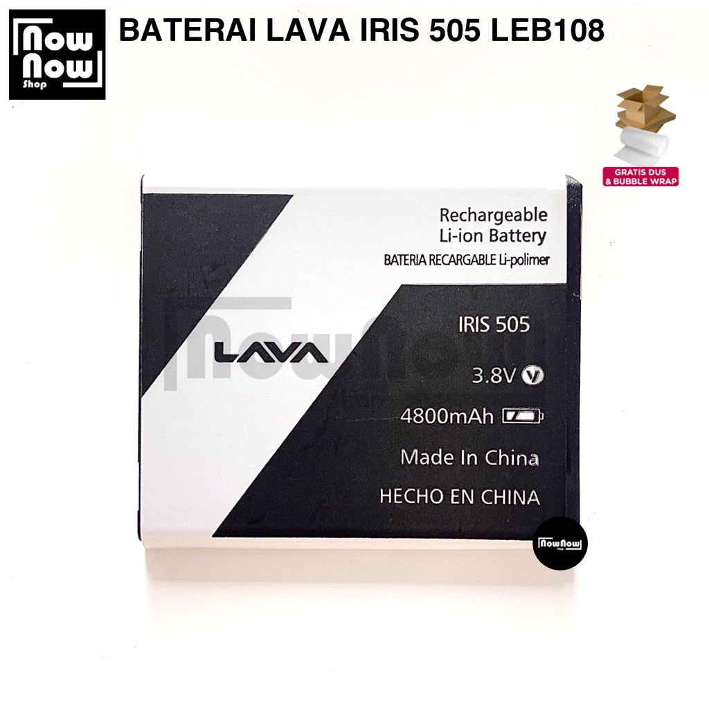 Baterai Lava Iris 505 LEB108 Double Power Batre Batrai Battery HP Lafa LEB 108