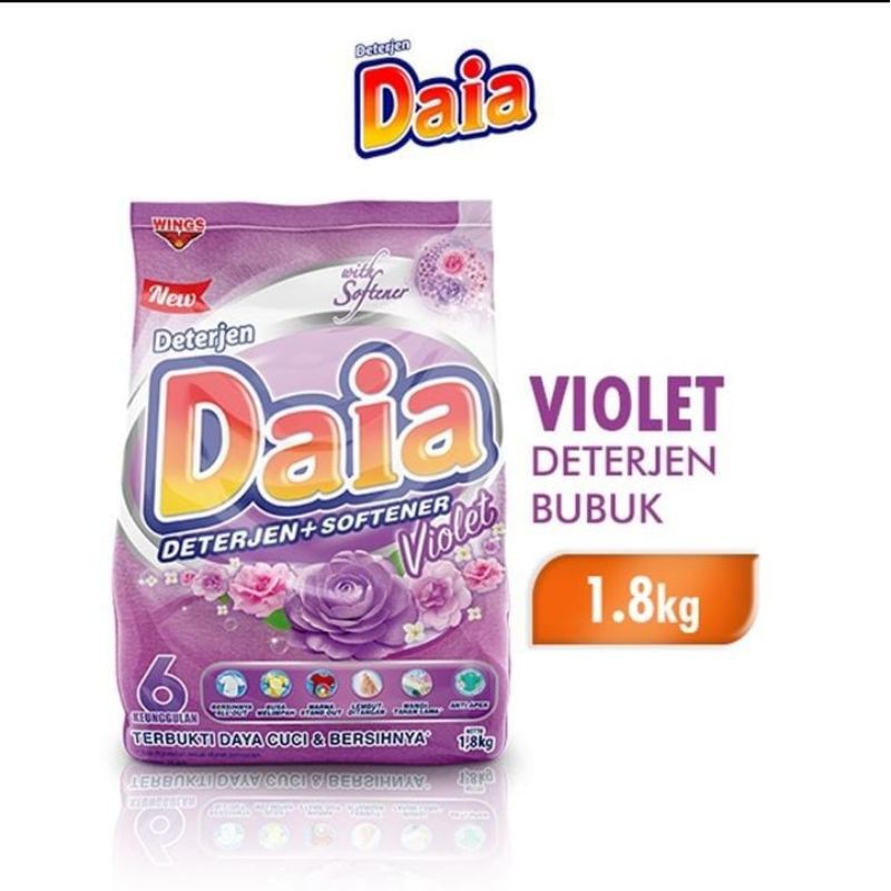 DAIA 1.8 KG_DAIA DETERJEN DAN SOFTENER 1.8 KG_DAIA BUBUK 1.8 KG_DAIA VIOLET 1.8 KG_DAIA VIOLET_COD