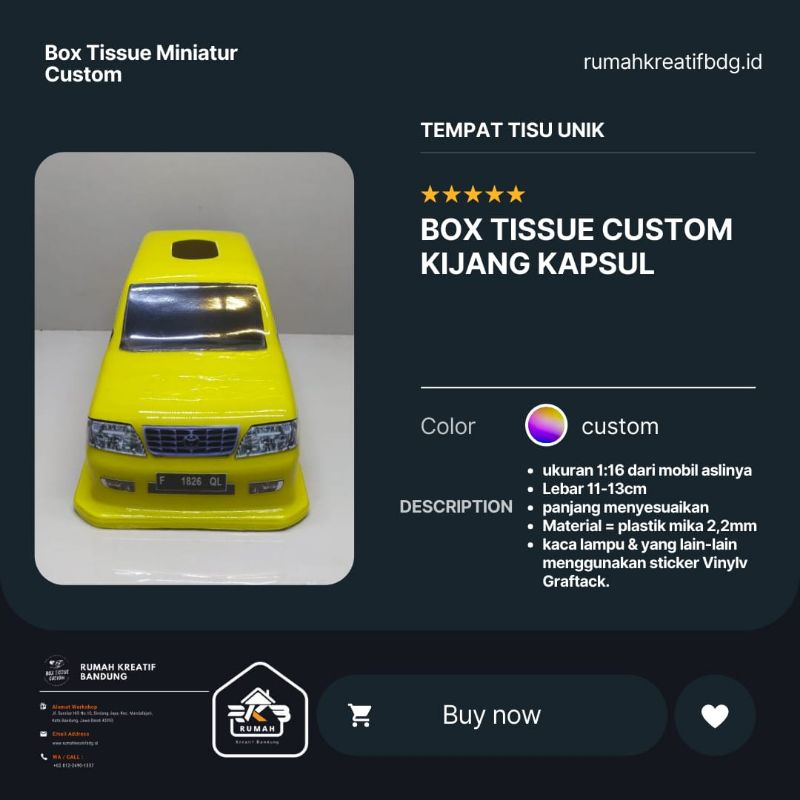 BOX TISSUE CUSTOM KIJANG KAPSUL