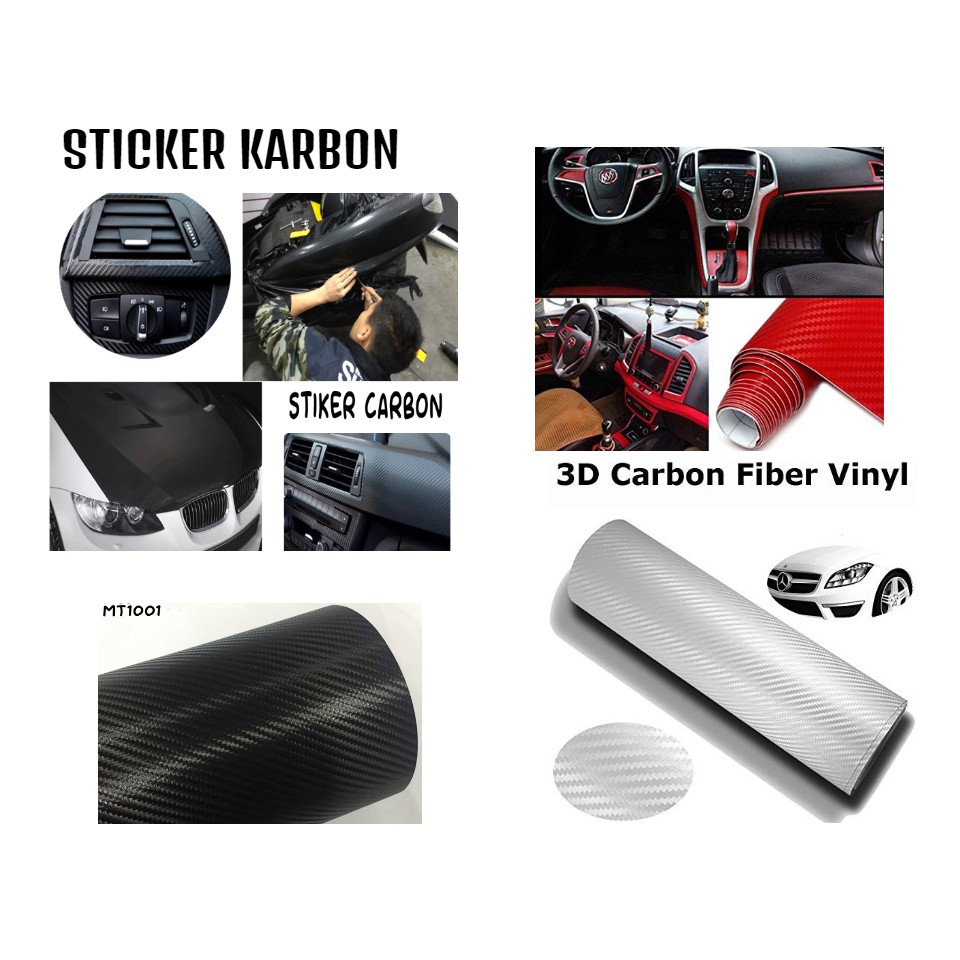 Stiker Karbon Carbon 3D 100cm x 45cm HomeLiving