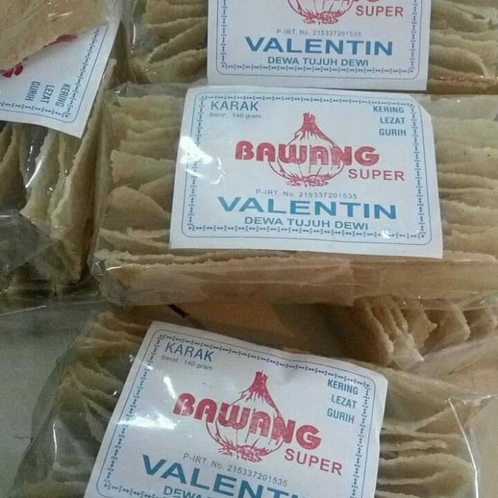 

TERBARU Kerupuk Gendar Bawang Valentine / Puli / Beras / Karak Solo satuan - Original