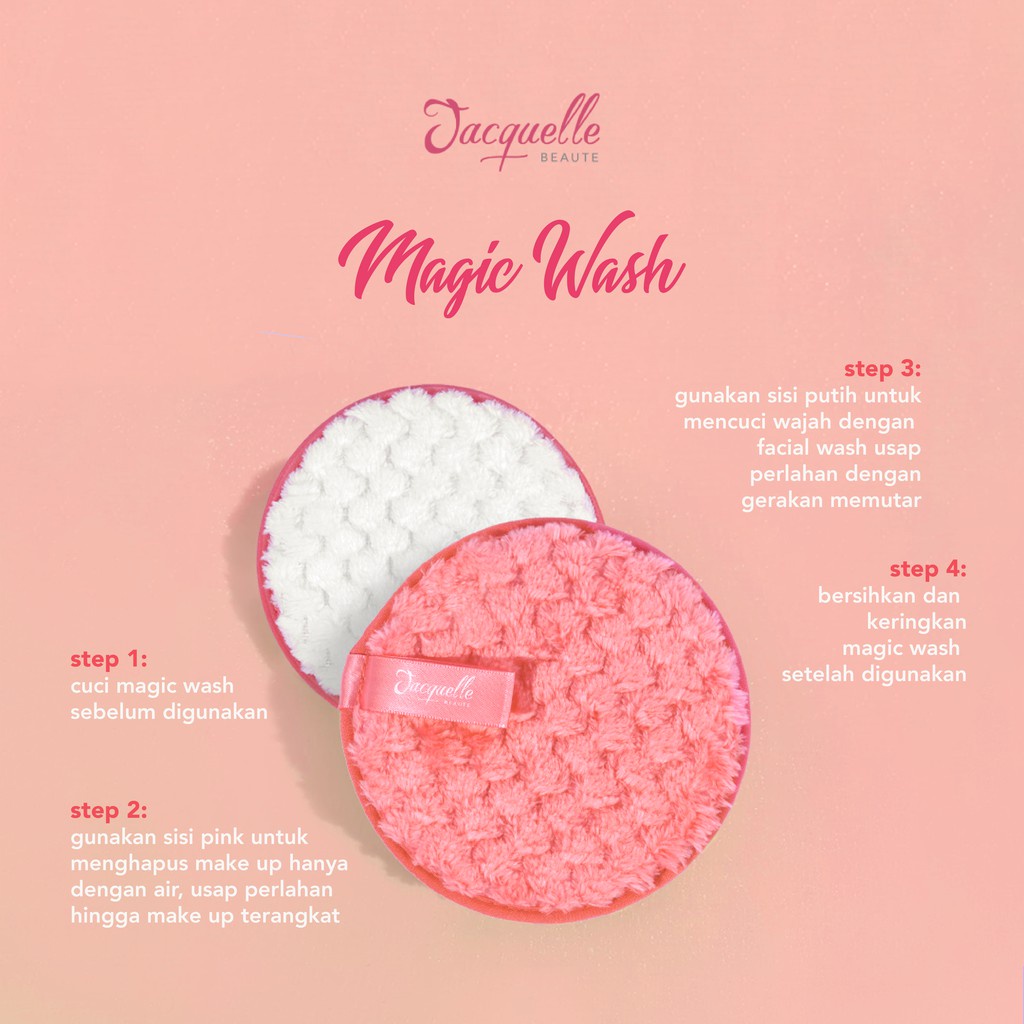 Jacquelle Magic WASH Makeup Remover Kain Handuk Bulat