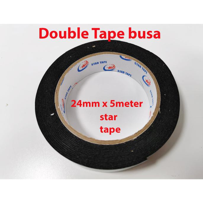 

Double Tape busa 24mm x 5m star tape double tape foam lakban isolatip