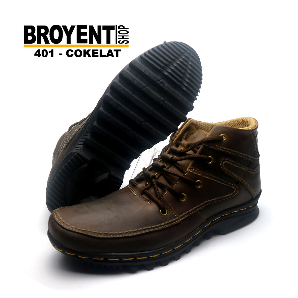 Sepatu Boots Pria Kulit Asli 401