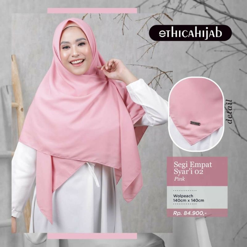 HIJAB SEGIEMPAT SYARI 140 X 140 POLOS || ETHICA