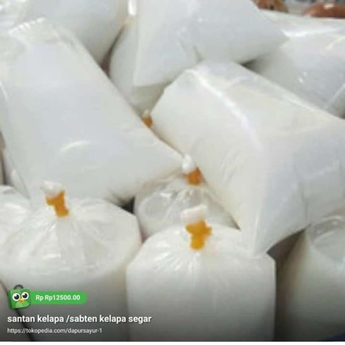 

santan kelapa /sabten kelapa segar