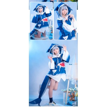 [MikanHiro Store] Costume Gawr Gura Hololive [MikanHiro Store] Costume Gawr Gura Hololive English Vtuber Cosplay Anime