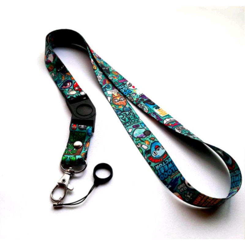 

Lanyard Dodle Plus Oring 13 Mm Real Picture Tali Gantungan Id Card Name Tag gantungan hp gantungan kunci