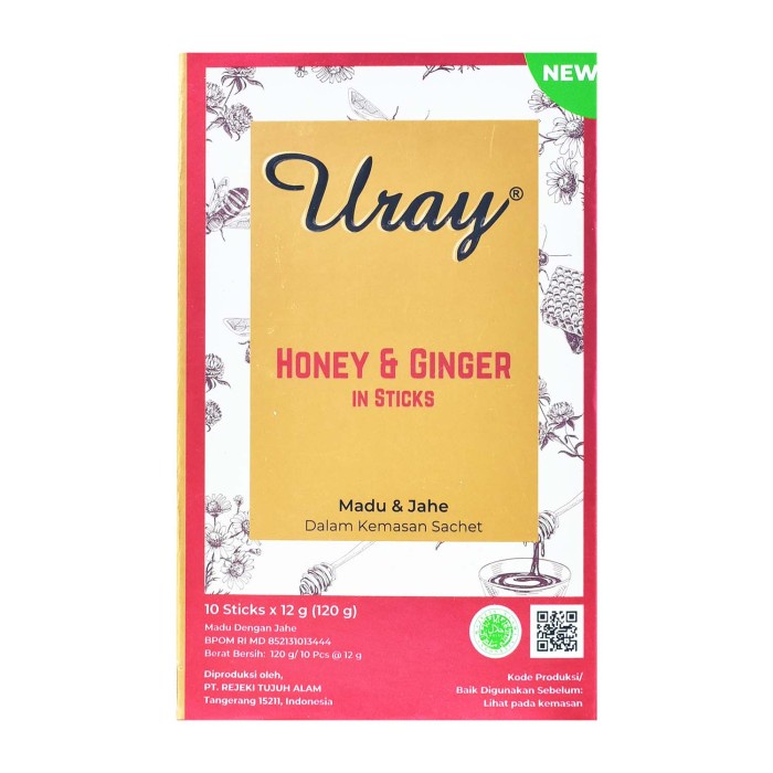 

02 Uray Honey Stick / Sachet Satu Box - Ginger Ds51Ghg