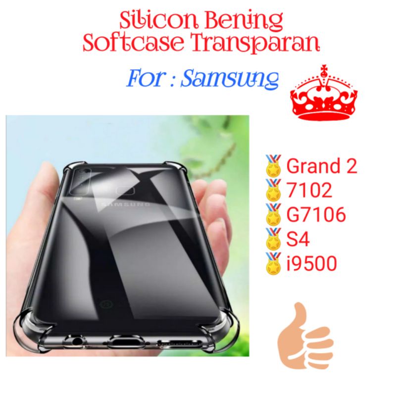 Case Samsung Grand 2 7102 G7106 S4 i9500 Silicon Softcase Bening Transparan Casing Cover Silikon