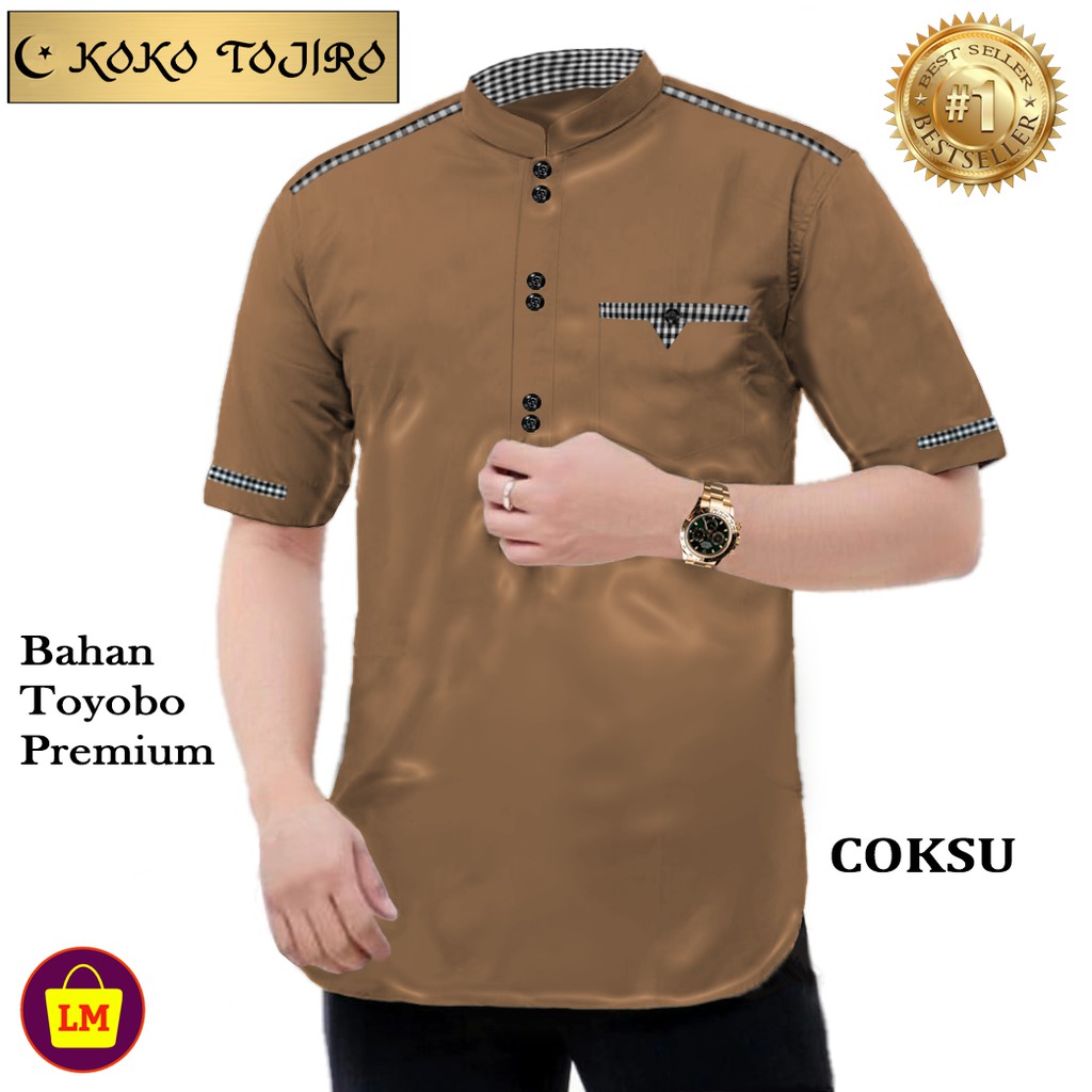 TERMURAH Baju Muslimin Koko Pria KOKO TOJIRO Bahan Toyobo Premium Berkualitas LMS 18844-18850