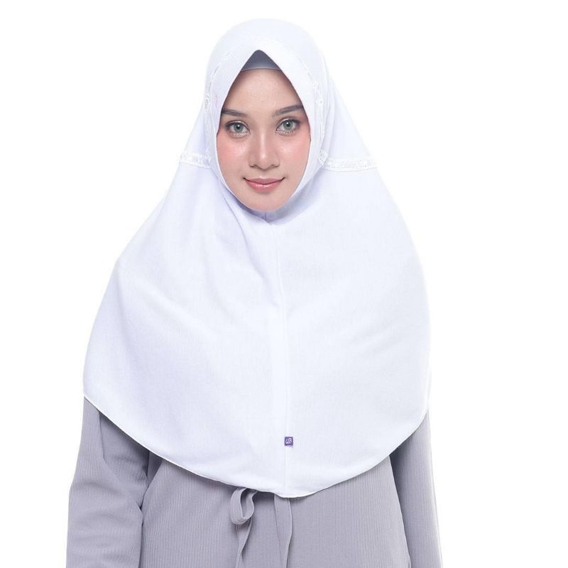 Kerudung geblus sekolah / kerudung instan untuk anak sekolah / kerudungd dengan tali pita serut bela