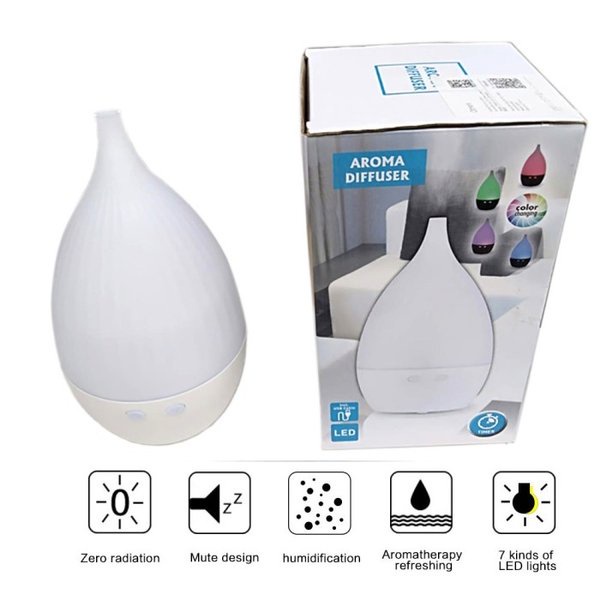 Air Humidifier LED RGB Aromatherapy Wood 150ml Esensial Aroma Diffuser