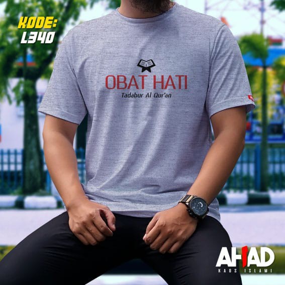 Kaos islami ahad-Obat Hati tadabur al qur'an L339