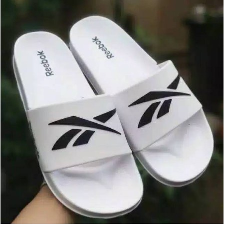 11.11 Big Sale Sandal Slide Karet Daily Unisex Rebok size 37-43-PUTIH