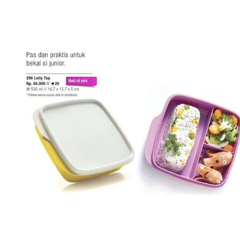 Lolly Tup Tutup Putih Kotak Bekal