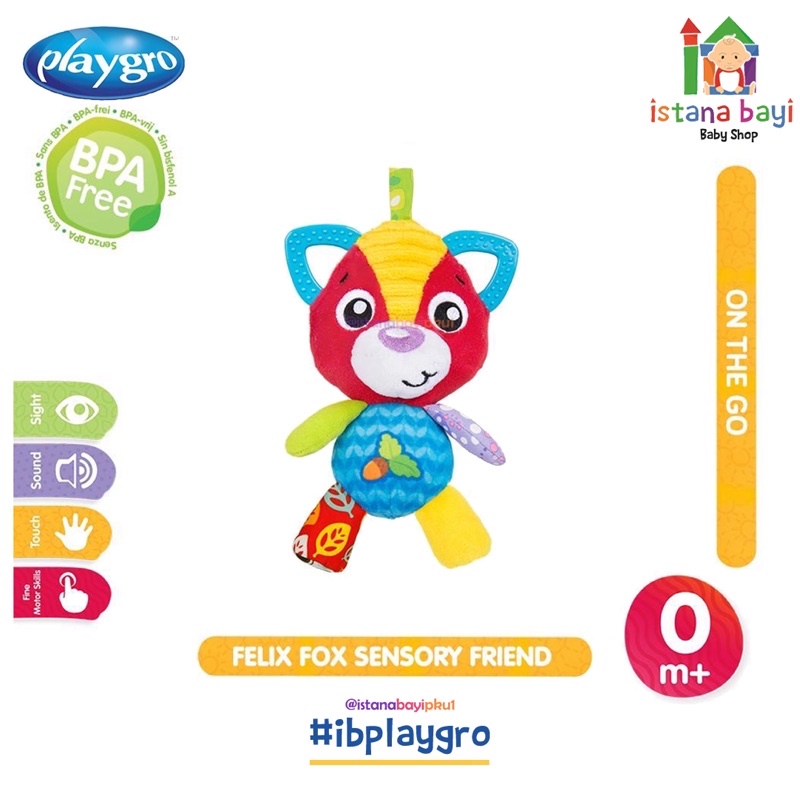 Playgro Baby Felix Fox Teething Friend - Mainan gigitan bayi