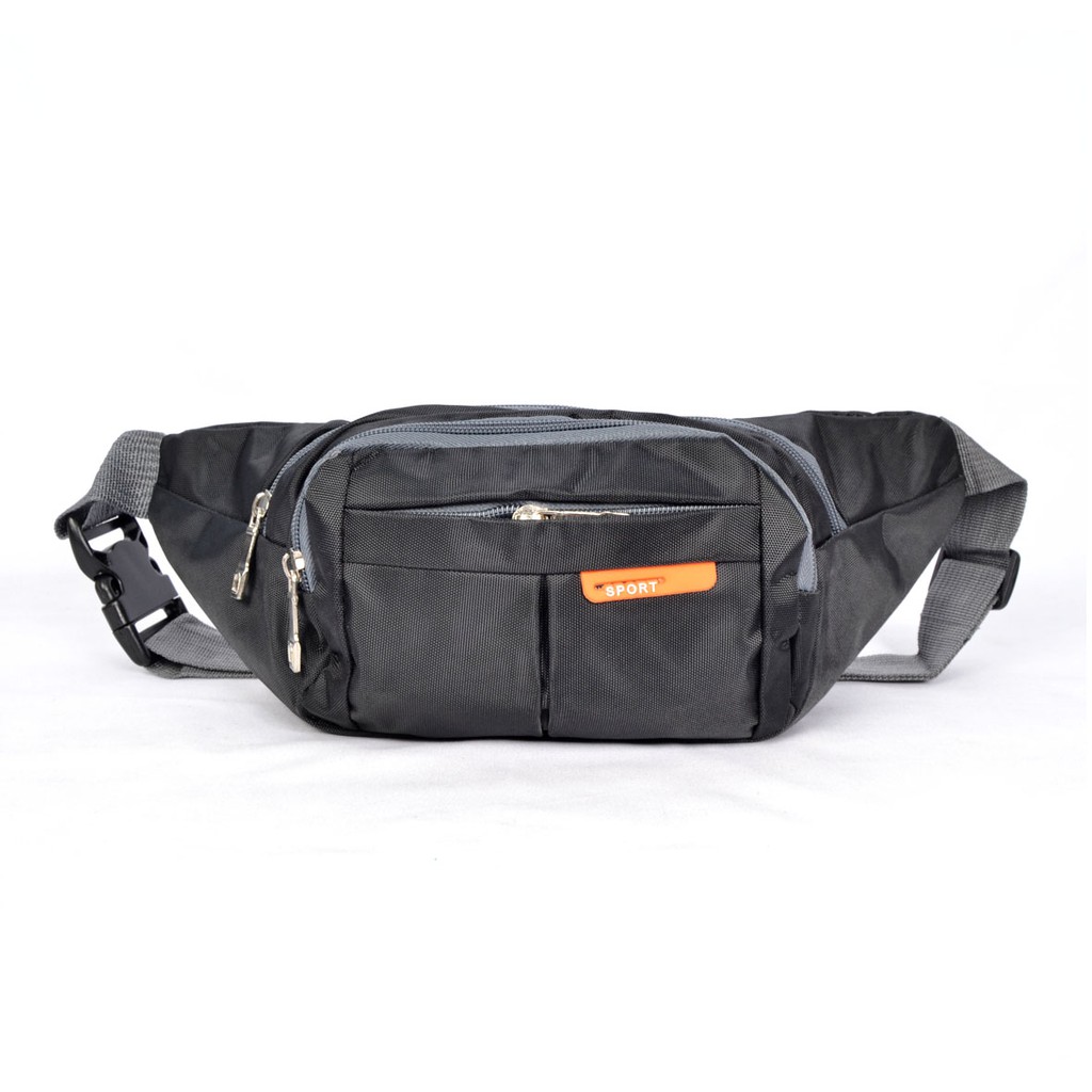 BAGCRUICERACC - Waistbag Pria Sport OVAL Kain Import 312-2