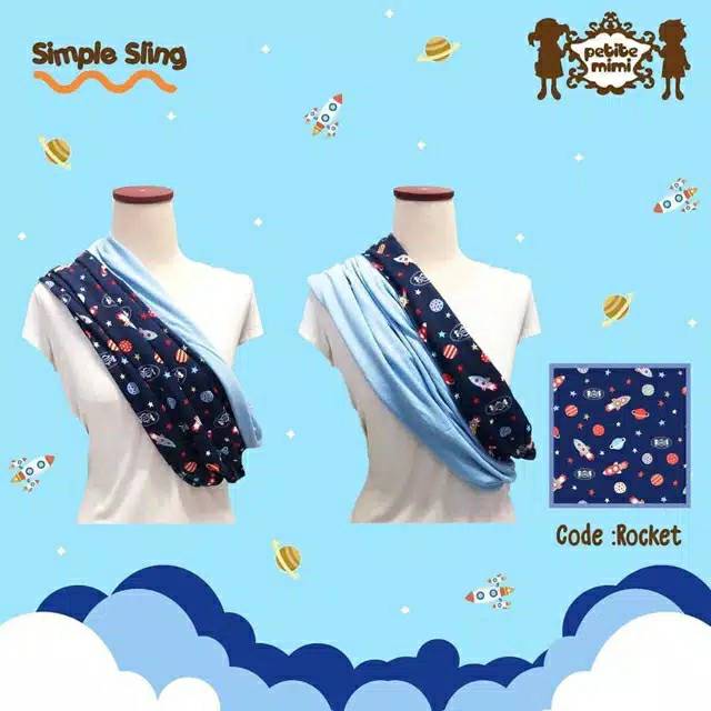 Gendongan Simple Sling Geos Petite Mimi Motif