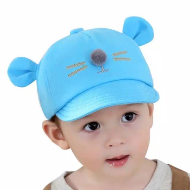 Topi Anak 1 Sampai 3 Tahun Baseball Bahan Lembut Motif Terlucu