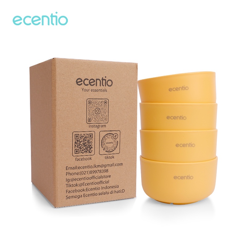 ecentio 5pcs Piring Makan plastic/piring bundar buah/kotak dinner Plate Warni Set BPA FREE-⑤