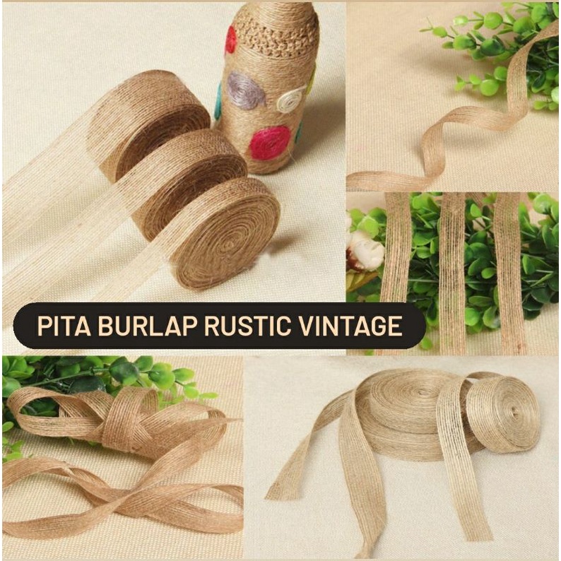 

Pita Burlap Goni tali rami Estetik Rustic Dekor Box dus Buket Bunga Aesthetic Dekorasi Pigura olshop