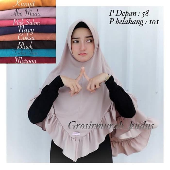Jilbab Khimar, Jilbab Kimar SASYA SAW KHIMAR REMPLE YUMNA BY GROSIR MURAH KUDUS SASYA SAW Murah