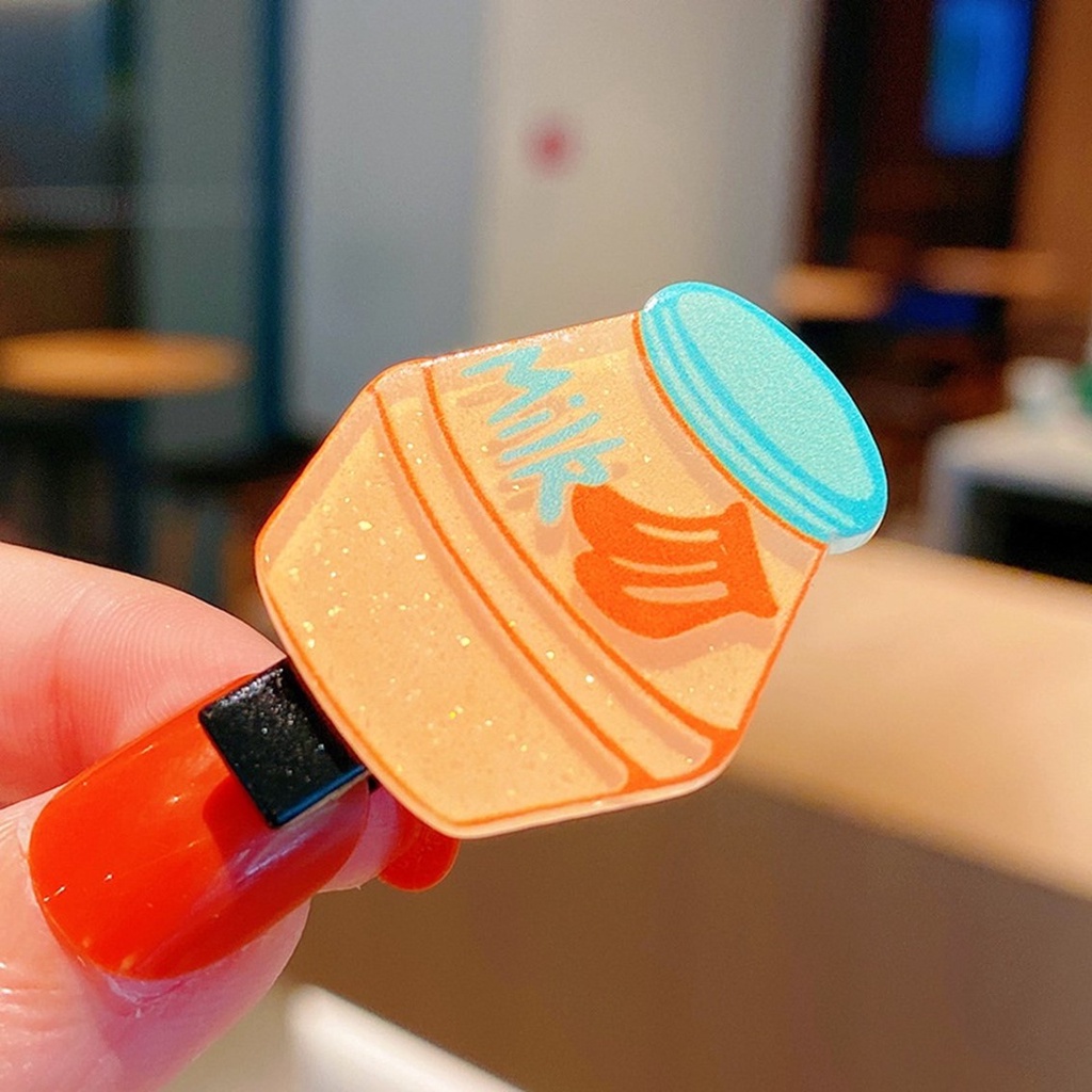 T&amp;Y Jepit Rambut Anak Perempuan Lucu 1 Pcs Jepitan Rambut Mini Fashion Karakter Minuman Jepitan Hair Pin Gaya Korea Kids Soda Drinks Import Murah