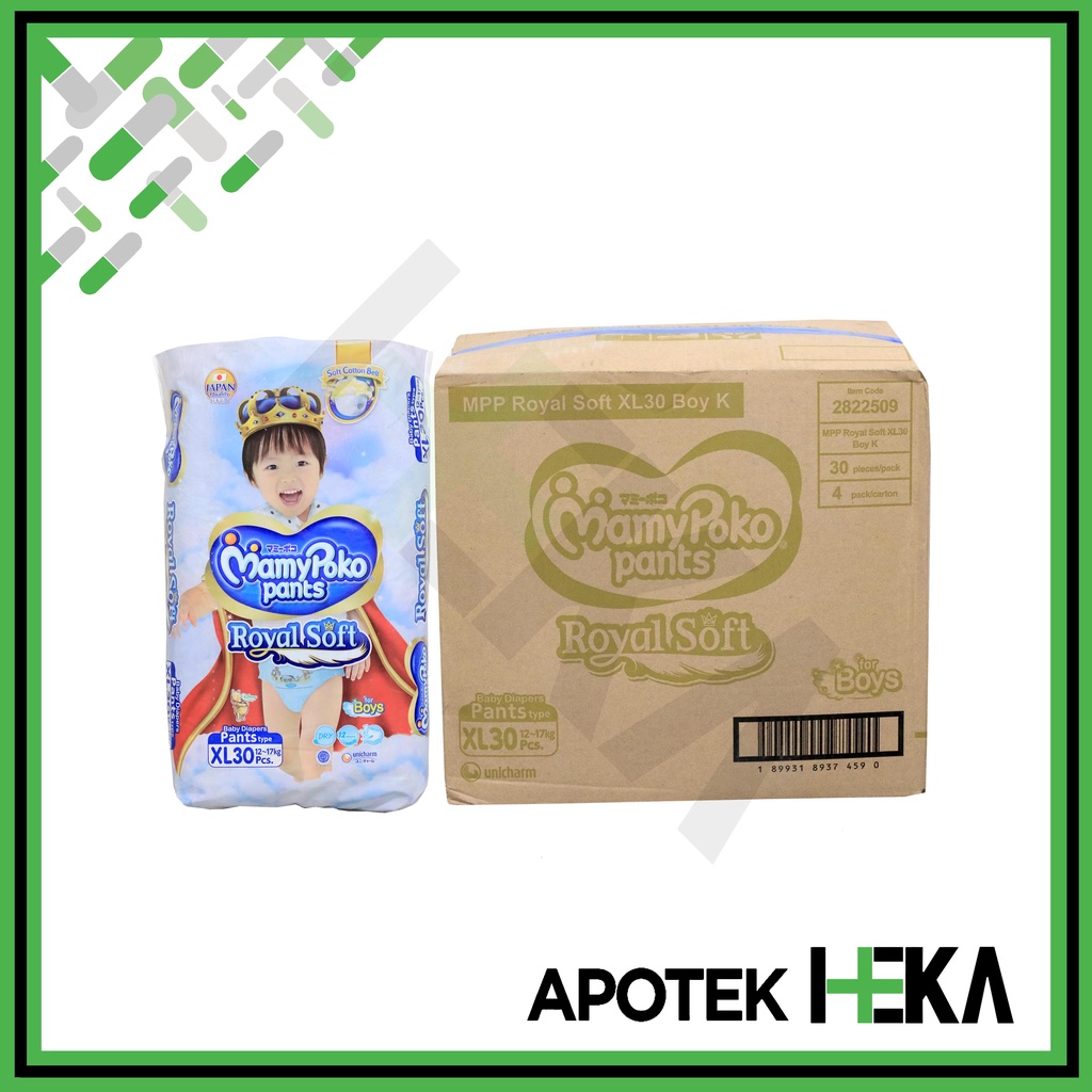 (KHUSUS GOJEK/GRAB) 1 Karton Mamy Poko Royal Soft Pants (SEMARANG)