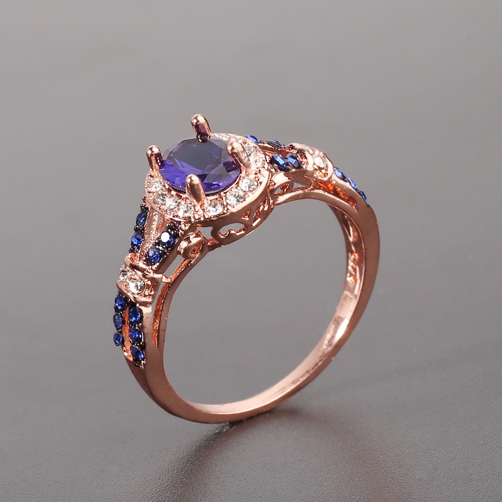 Hu Hu Hu Hu Hu Alat Bantu Pasang Kacamata♡ Cincin Wanita Hias Berlian Imitasi Bentuk Oval Berkilau Untuk Pertunanganpernikahanhadiah