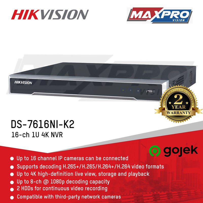 DS-7616NI-K2 - HIKVISION NVR 16 CH