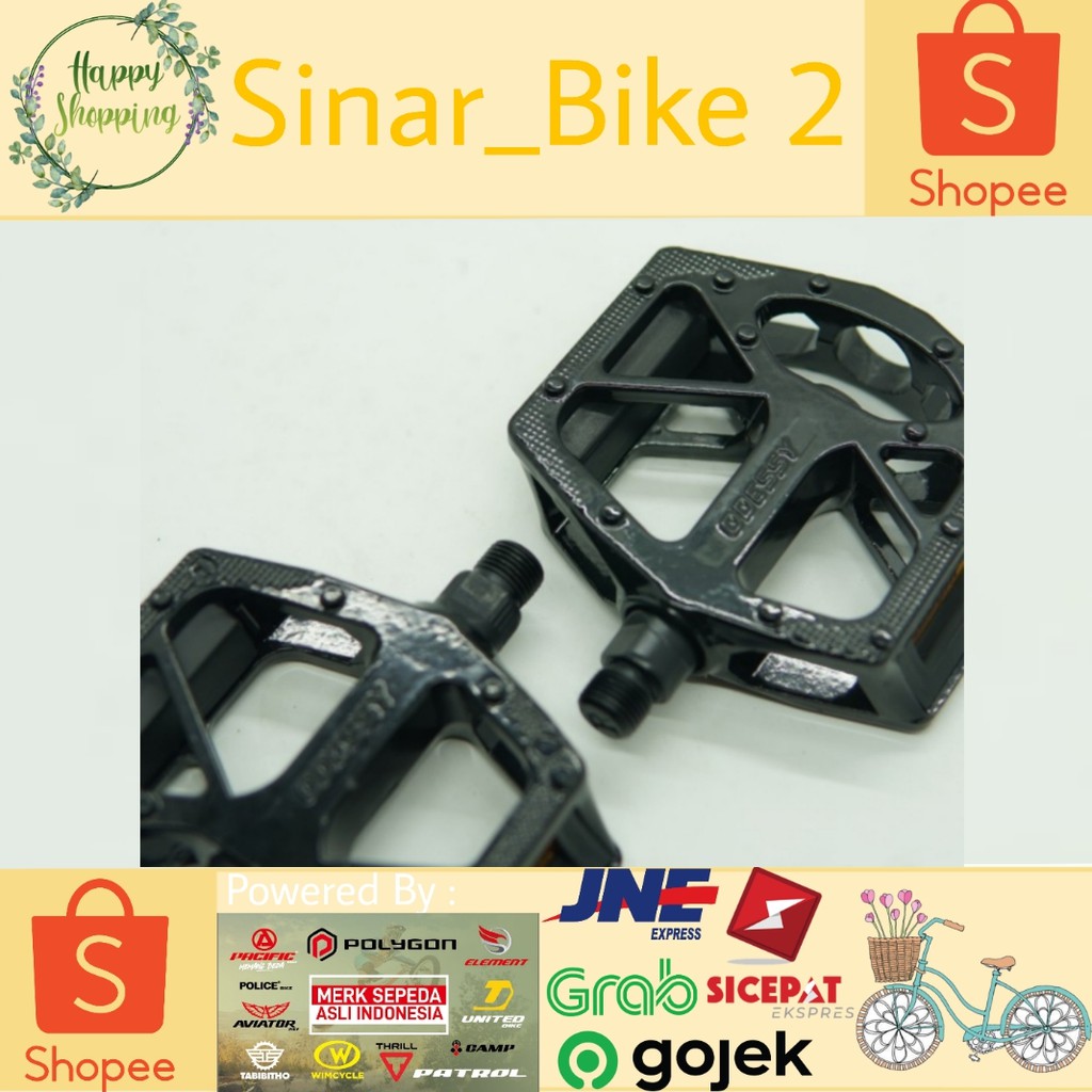 Pedal Sepeda Odessy Bahan Alloy Samson Hitam