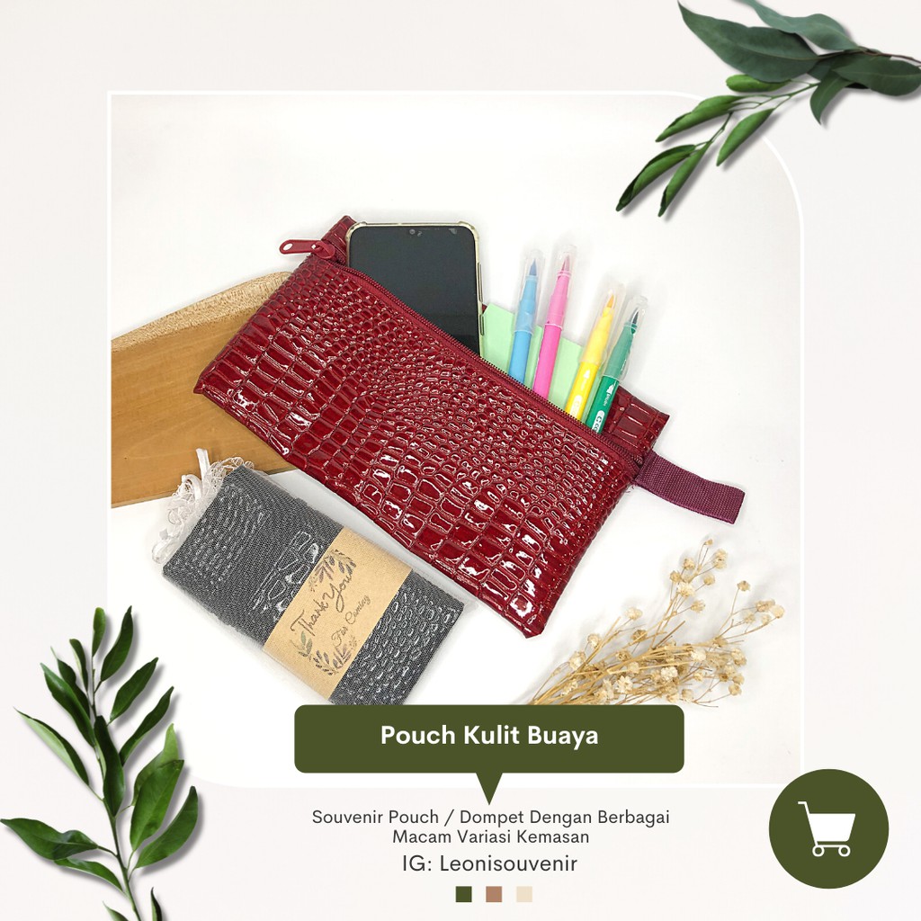 Souvenir Dompet / Pouch Kulit Buaya