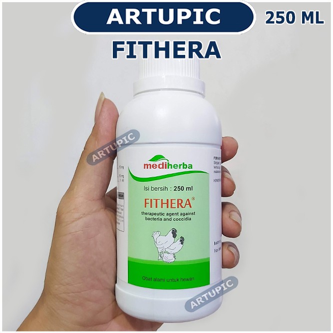 Fithera 250 ml Obat Oral Herbal Anti Koksi Bakteri CRD Ayam Unggas Ternak Hewan Medion Artupic
