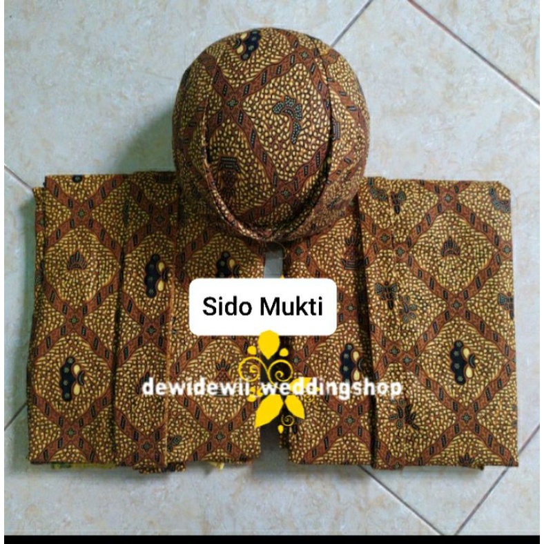 Set Baju Prewed / Baju Adat , Beskap hewes - Motif Sidomukti