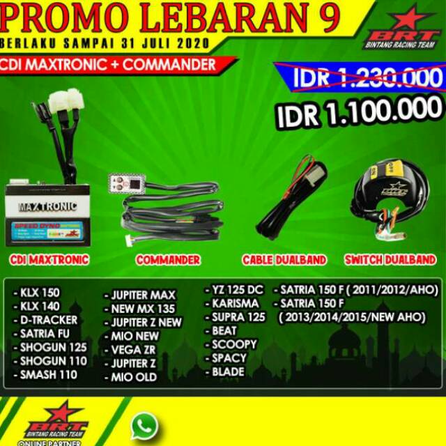 Promo CDI Maxtronic Kawasaki + Commander KLX 150, KLX 140, D-Tracker
