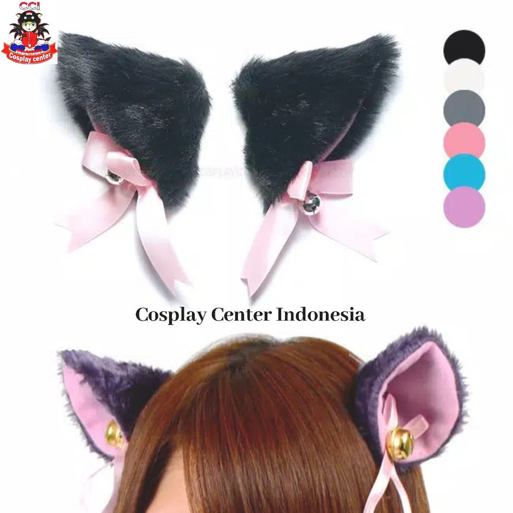 [Bisa COD] Jepit Telinga Kucing Anime Jepit Nekomimi Fur Ears Anime Telinga Kucing Cosplay Lucu