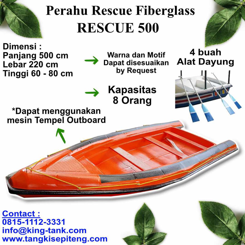 PERAHU FIBER KOTAK - PERAHU SAMPAN - PERAHU SAR - SB300